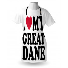 Classic Dog Lover Text Apron