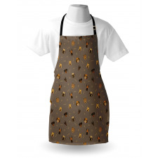 Heads Paw Print and Bones Apron