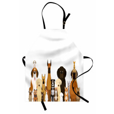 Various Breeds Funny Posing Apron