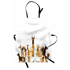 Funny Pet Breeds Cartoon Apron