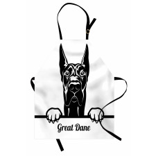 Peeking Big Breed Dog Apron