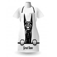 Peeking Big Breed Dog Apron