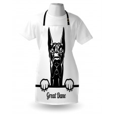 Peeking Big Breed Dog Apron