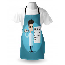 Doctor Holding Eyeglasses Apron