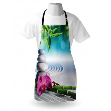 Spa Sand Orchid Flower Apron