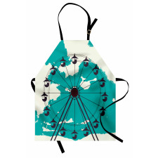 Ride on Grunge Map Art Apron