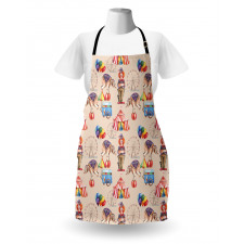 Watercolor Circus Art Apron