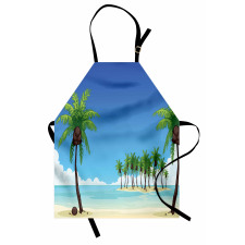 Coconut Trees in the Ocean Apron