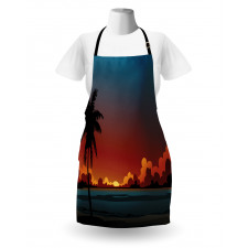 Dramatic Sunset Scene Pattern Apron