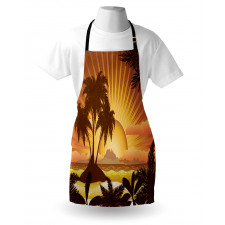 Digital Graphics Sunset Scene Apron