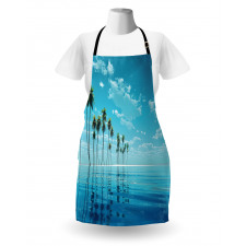 Long Coconut Trees Still Water Apron