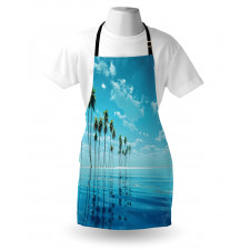 Long Coconut Trees Still Water Apron