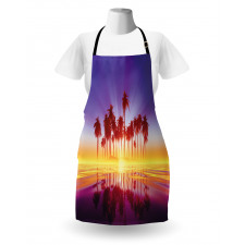 Dramatic Background Palm Trees Apron