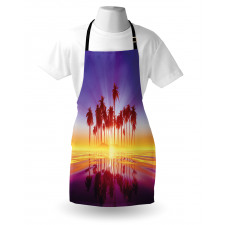 Dramatic Background Palm Trees Apron