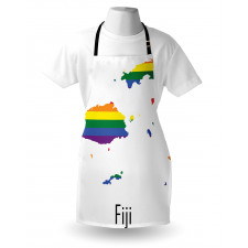 Rainbow Map Design Wording Apron