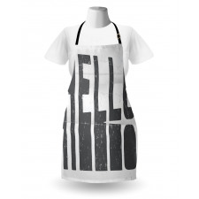 Hello Grunge Typography Art Apron