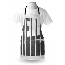 Hello Grunge Typography Art Apron