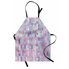 Pastel Tone Abstract Squares Apron