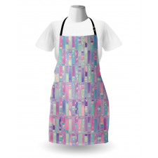 Pastel Tone Abstract Squares Apron