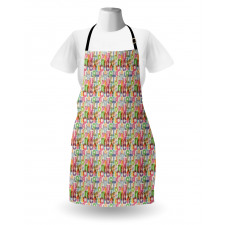 Energetic ABC Silhouettes Apron