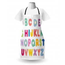 Colorful Printed Letters Apron