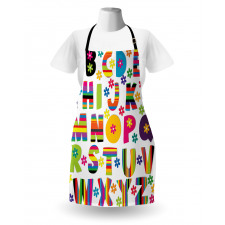 Floral Educational Letters Apron