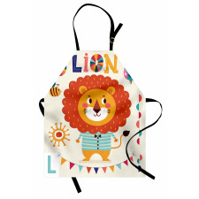 Cartoon Letters Lion for L Apron