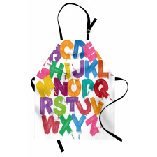 Gouache Brush Letters Apron