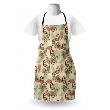 Peacocks and Snowflakes Apron