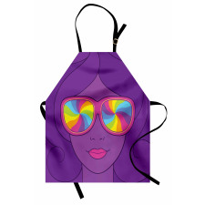 Girl with Rainbow Sunglasses Apron