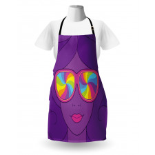 Girl with Rainbow Sunglasses Apron