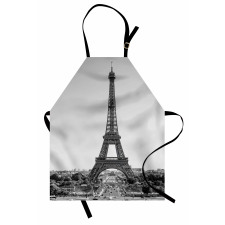 Geçmiş Mutfak Önlüğü Tarihi Eyfel Kulesi ve Paris Şehir Trafiği