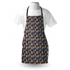 Abstract Pastel Birds Apron
