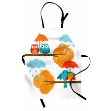 Autumn Cloud Bird Cartoon Apron