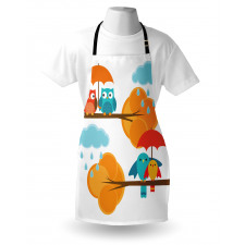 Autumn Cloud Bird Cartoon Apron