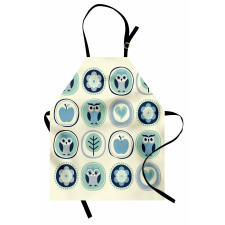 Flowers Apples in Circles Apron