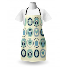 Flowers Apples in Circles Apron