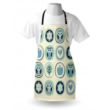 Flowers Apples in Circles Apron