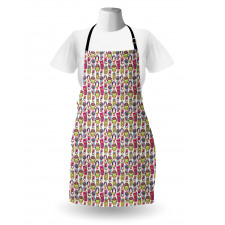 Colorful Floral Motifs Apron