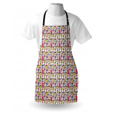 Colorful Floral Motifs Apron