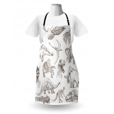 Dinosaurs Skeleton Apron