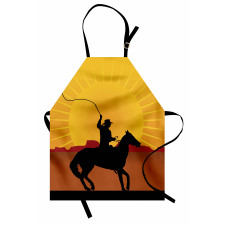 Cowboy on Horse Shade Apron