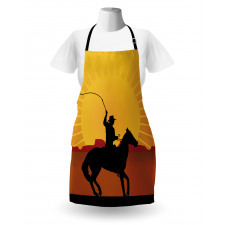 Cowboy on Horse Shade Apron