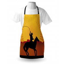 Cowboy on Horse Shade Apron