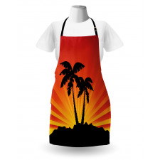 Sunrays Palm Trees Shade Apron