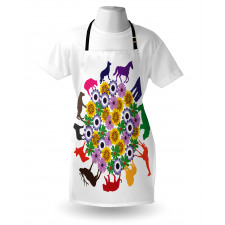 Flowers Wild Animals Apron