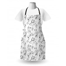 Monochrome French Hats Apron