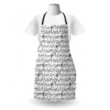 Abstract Clef Sheet Apron