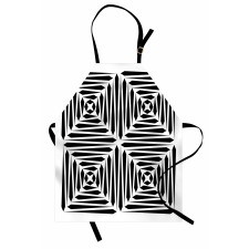 Monochromatic Stripes Art Apron