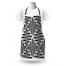 Monochromatic Stripes Art Apron